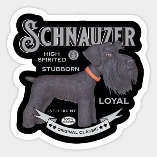 Black Schnauzer Standing Sticker